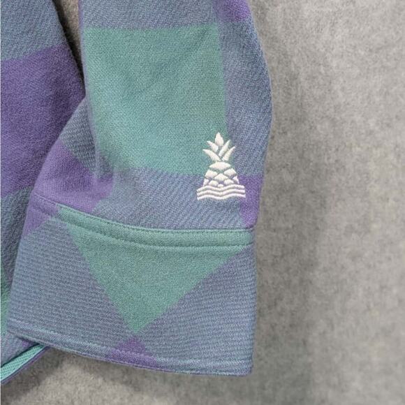 NWT Chubbies The Pic-a-nic Overshirt Plaid Flannel Mens M Green Purple - Picture 10 of 12